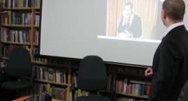 Miłosz Kamil Manasterski w Bibliotece Gminnej w Szumowie