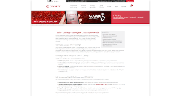 Wi-Fi Calling w najlepszej sieci komórkowej w Polsce - OTVARTA