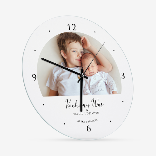 Personalizowany ZEGAR NA DZIEŃ BABCI I DZIADKA