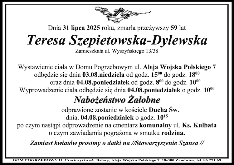 Teresa  Szepietowska-Dylewska
