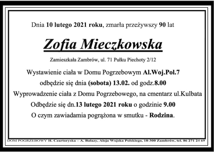 Zofia Mieczkowska