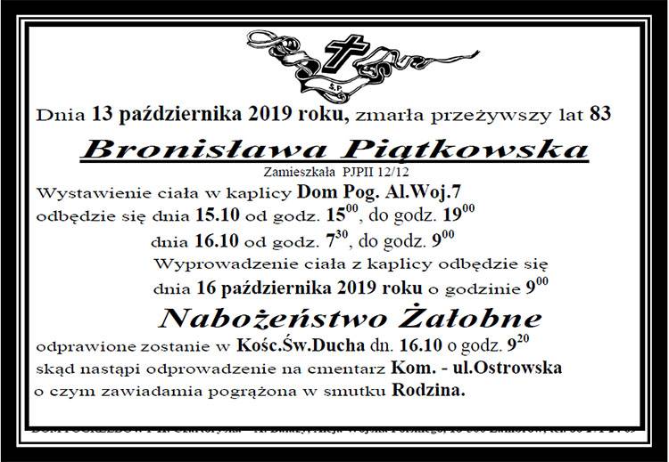 Bronisława Piątkowska
