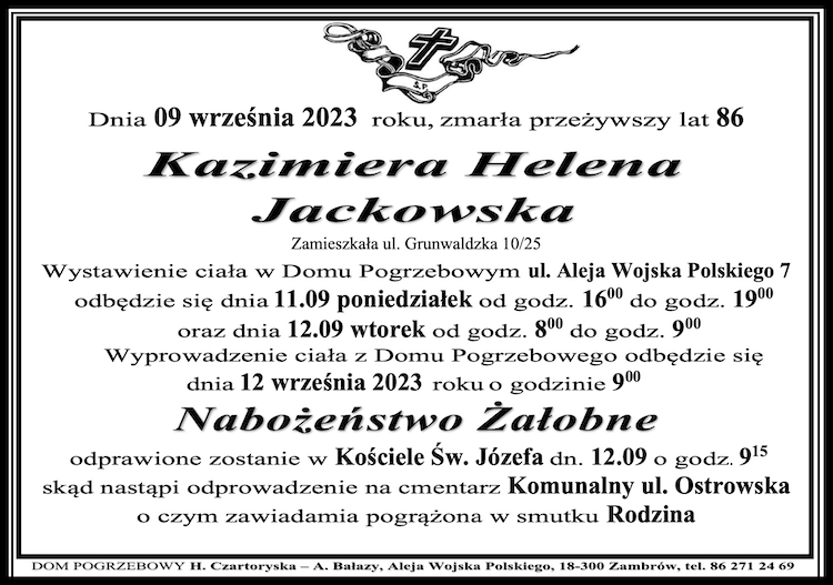 Kazimiera Helena Jackowska