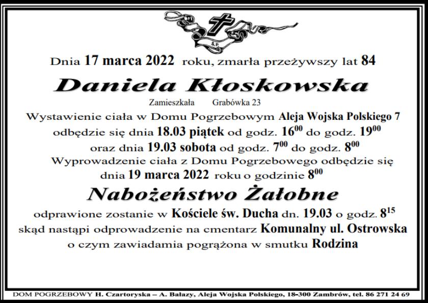 Daniela  Kłoskowska