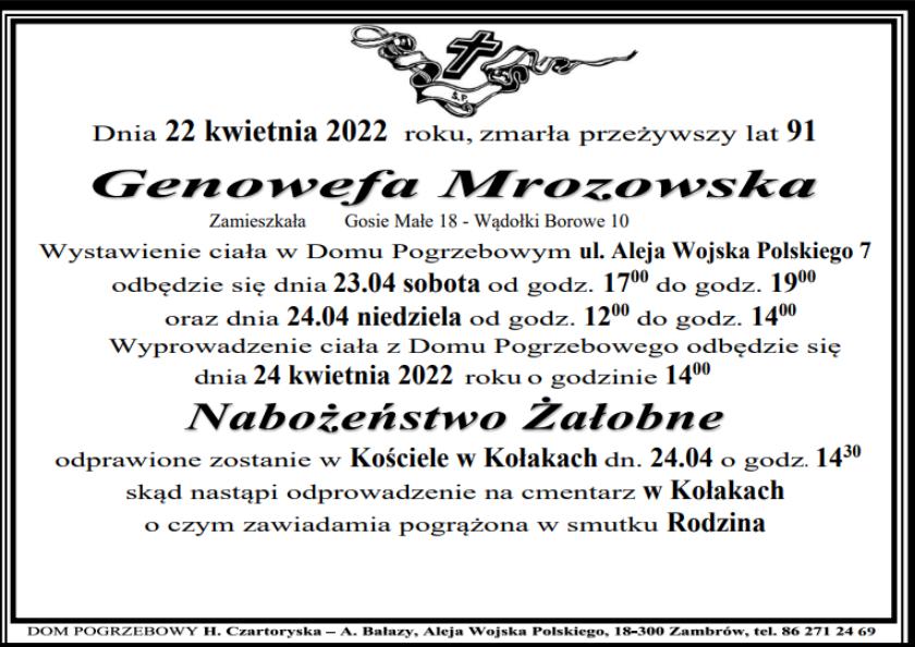 Genowefa Mrozowska