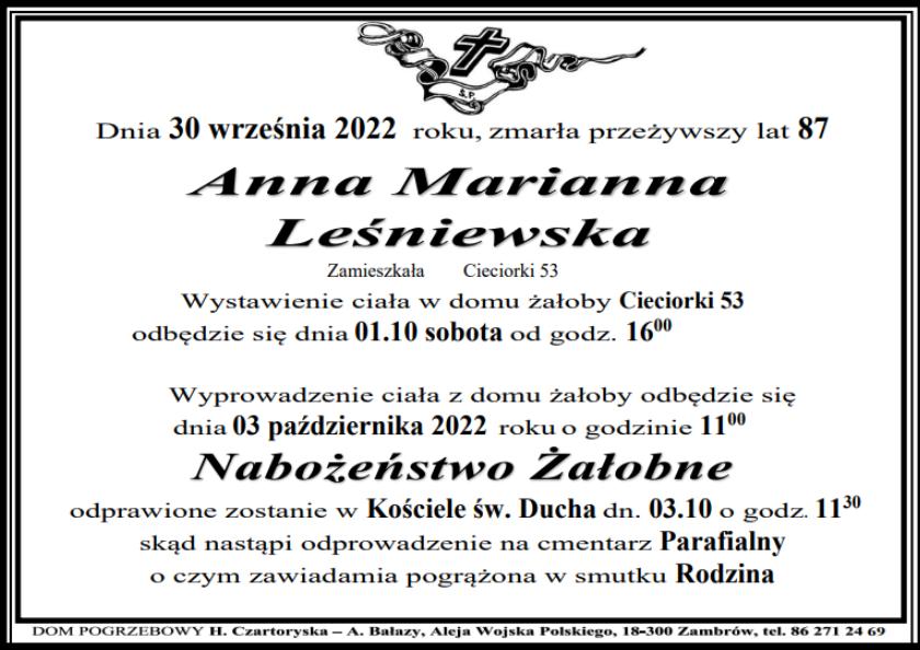Anna Marianna Leśniewska