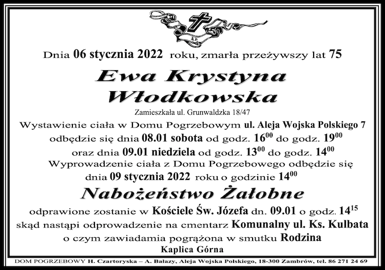 Ewa Krystyna  Włodkowska