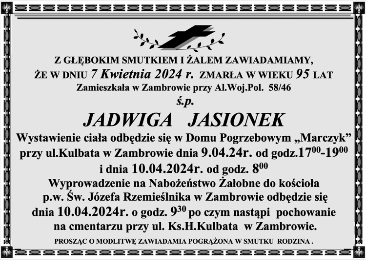 Jadwiga Jasionek