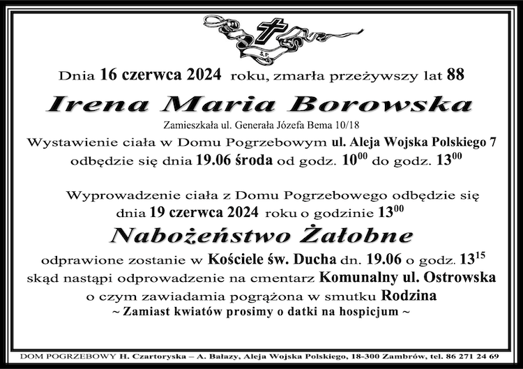 Irena Maria  Borowska