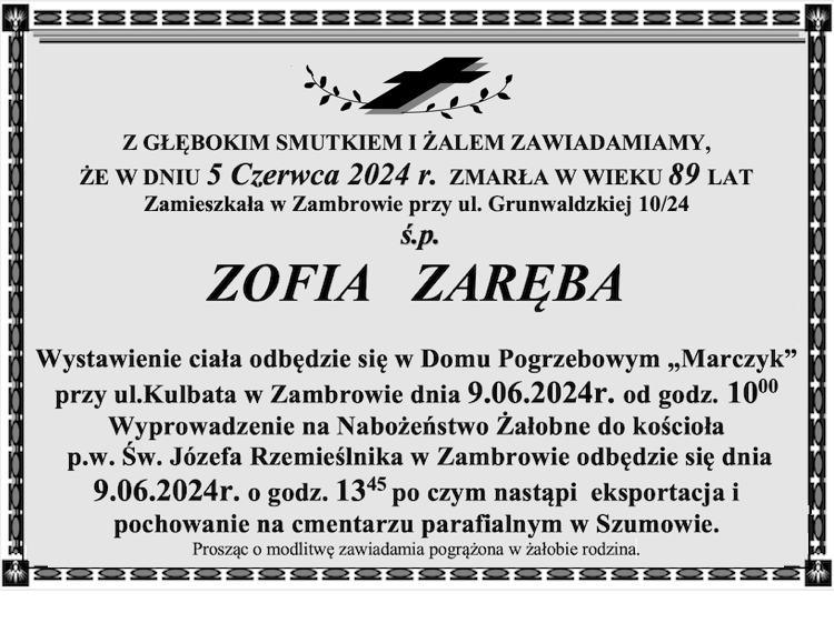Zofia Zaręba