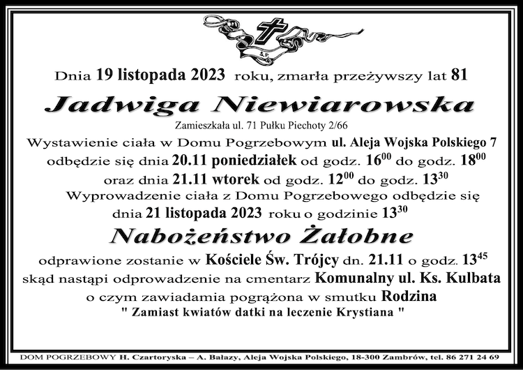 Jadwiga Niewiarowska