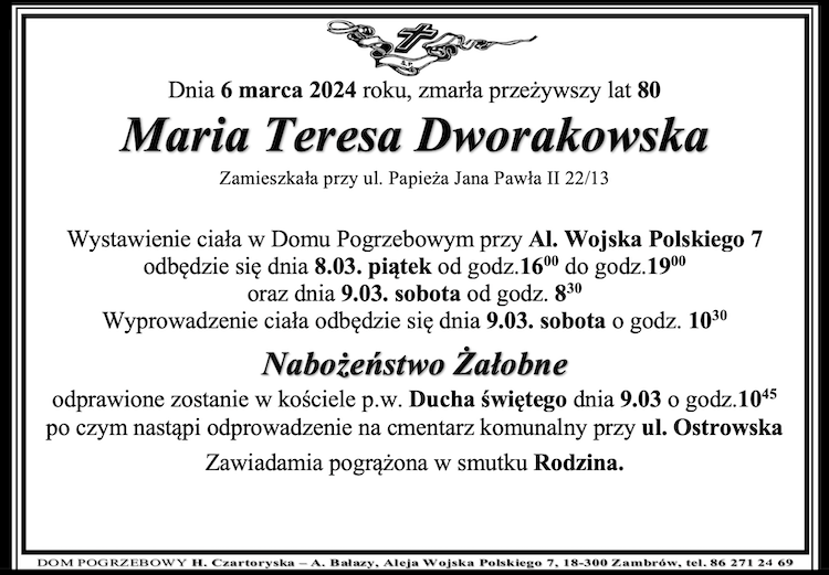 Maria Teresa Dworakowska
