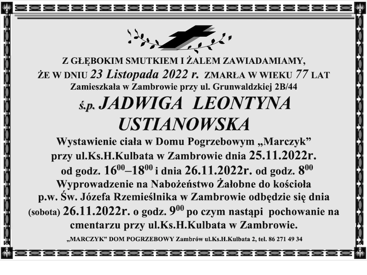 Jadwiga Leontyna Ustianowska  