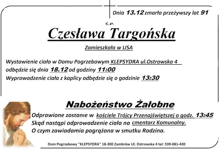 Czesława Targońska