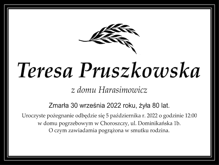 Teresa  Pruszkowska