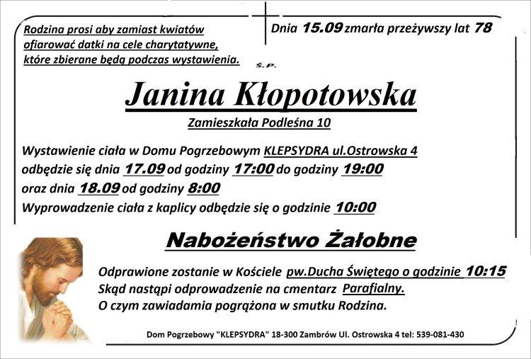 Janina Kłopotowska