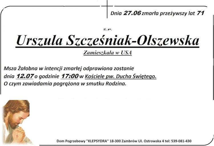 Urszula Szcześniak-Olszewska