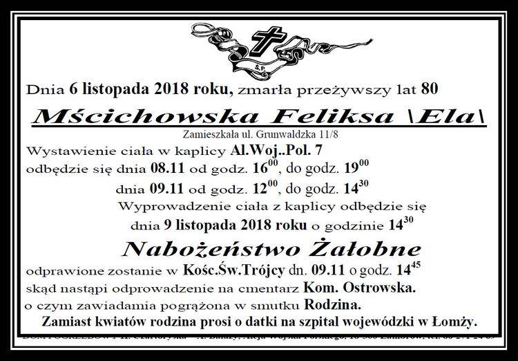 Feliksa \Ela\ Mścichowska