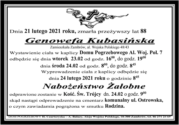 Genowefa Kubasińska