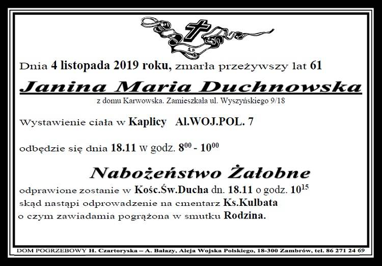 Janina Maria Duchnowska