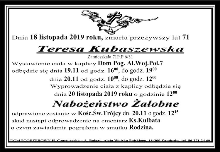 Teresa Kubaszewska