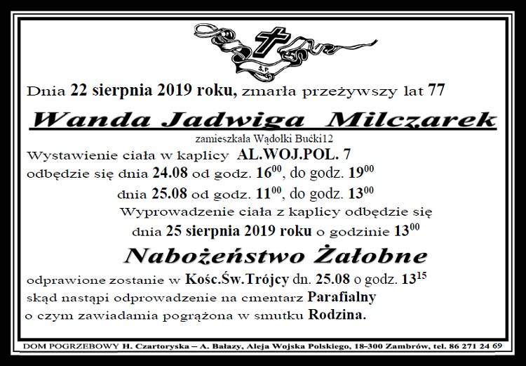 Wanda Jadwiga  Milczarek