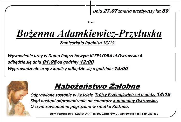 Bożenna Adamkiewicz-Przyłuska