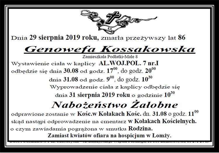 Genowefa Kossakowska