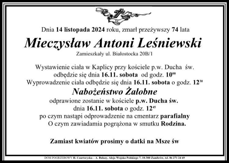 Mieczysław Antoni Leśniewski