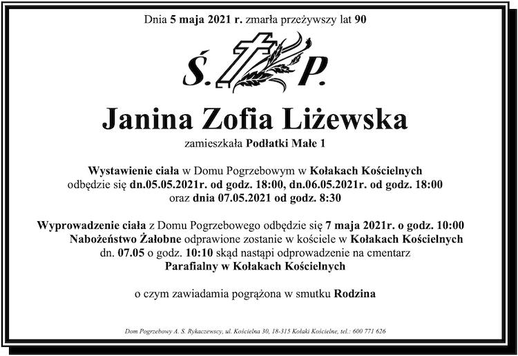 Janina Zofia  Liżewska