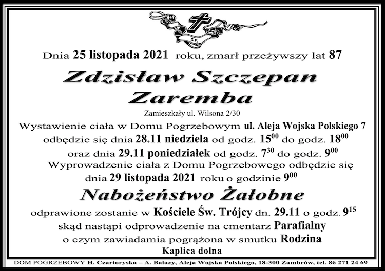 Zdzisław Szczepan  Zaremba