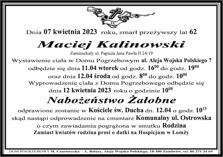 Maciej Kalinowski