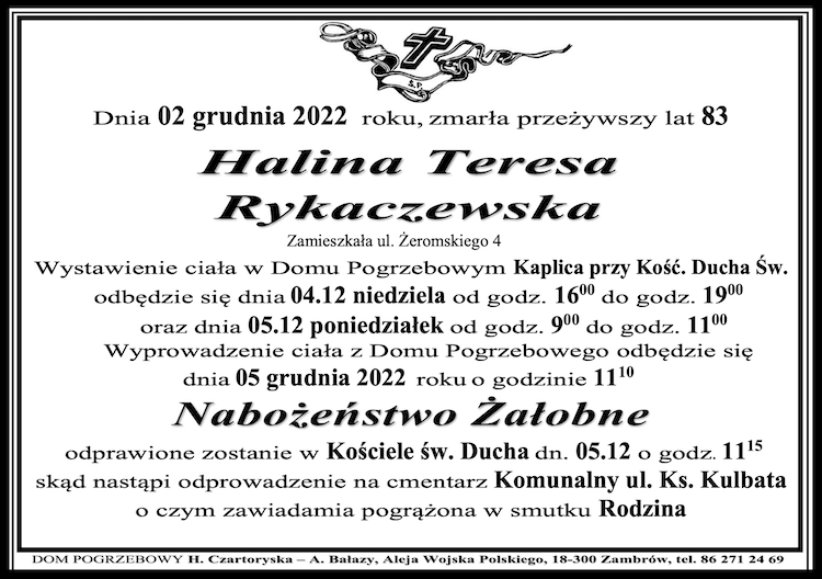 Halina Teresa Rykaczewska