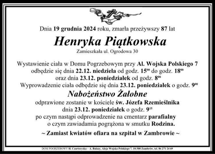Henryka Piątkowska