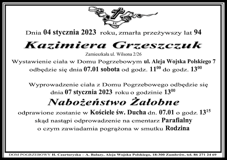 Kazimiera Grzeszczuk