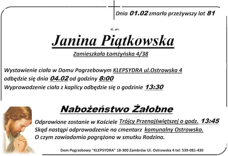 Janina Piątkowska