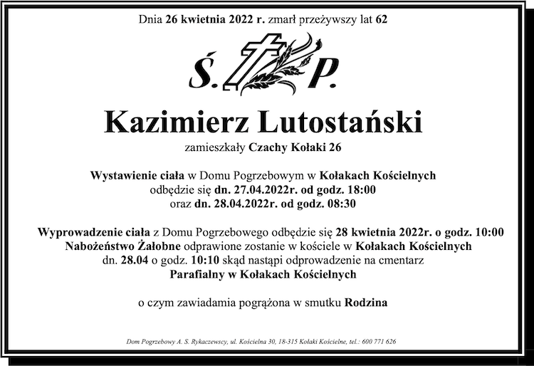 Kazimierz  Lutostański