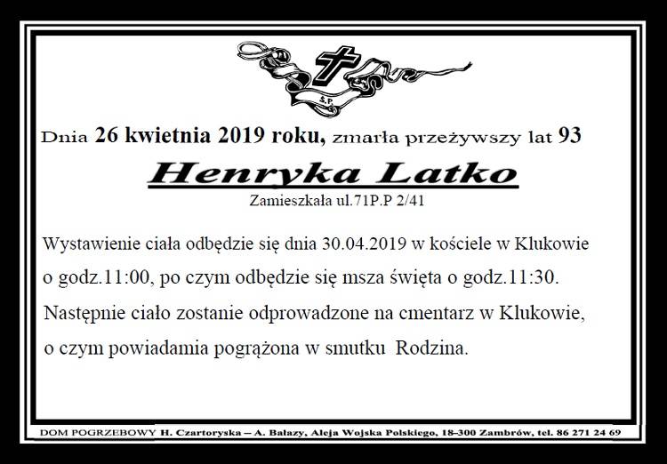 Henryka  Latko