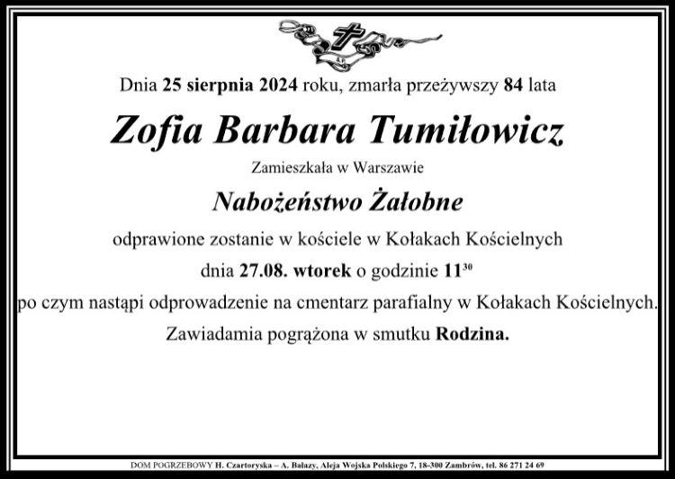 Zofia Barbara Tumiłowicz