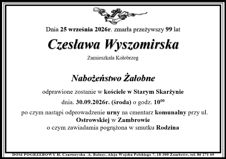 Czesława Wyszomirska