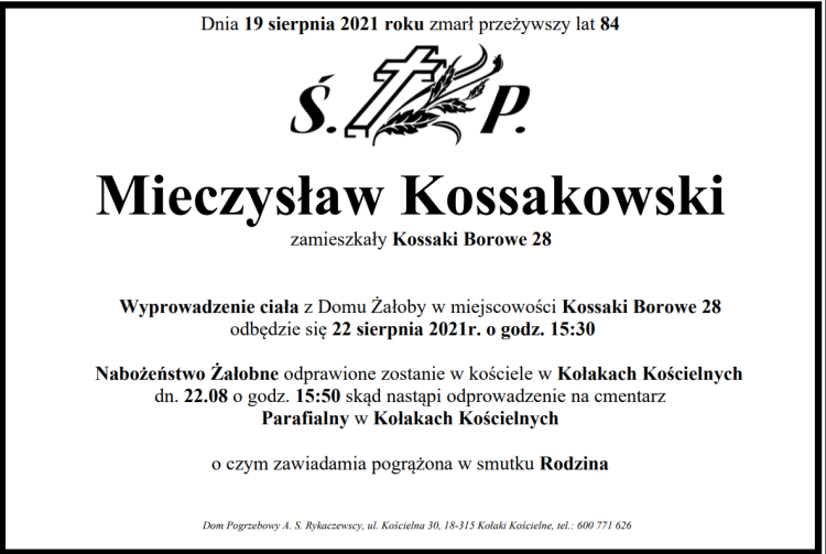 Mieczysław  Kossakowski