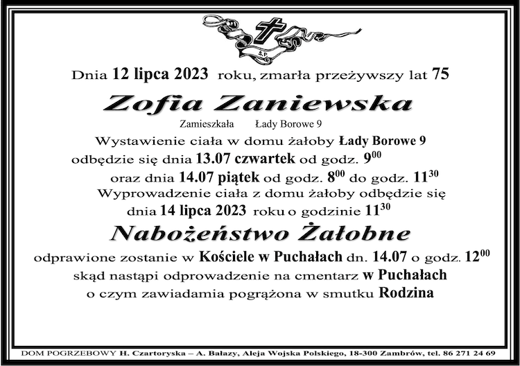 Zofia Zaniewska
