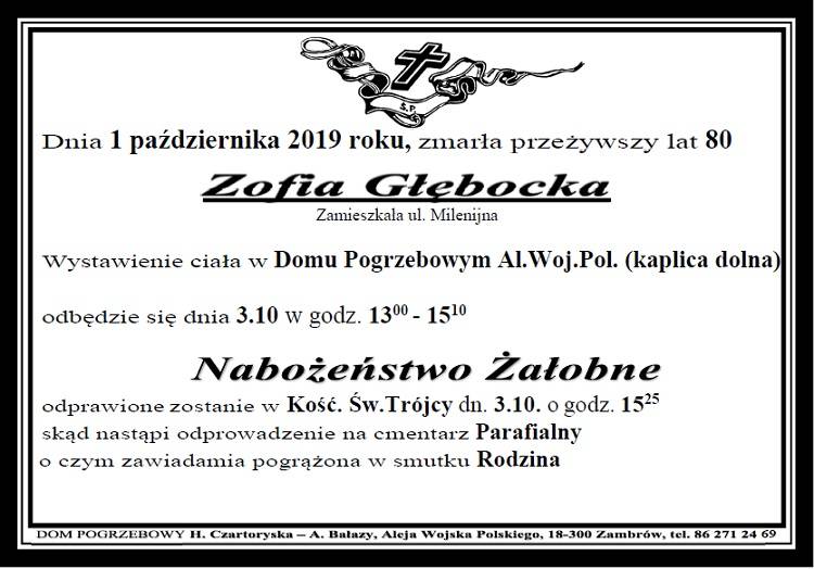 Zofia Głębocka
