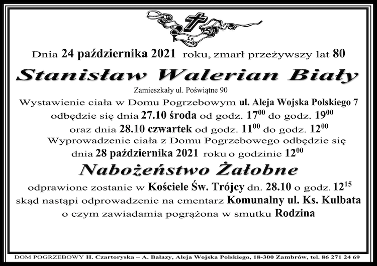 Stanisław Walerian  Biały