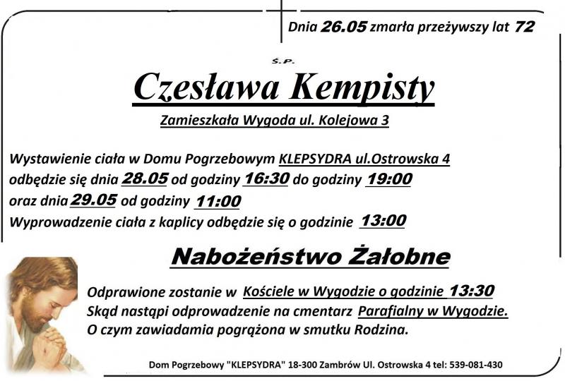 Czesława  Kempisty