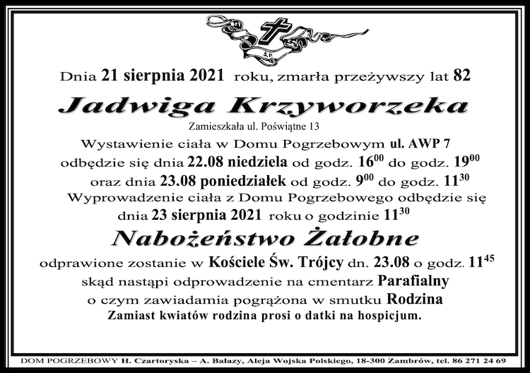 Jadwiga Krzyworzeka