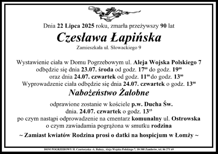 Czesława Łapińska