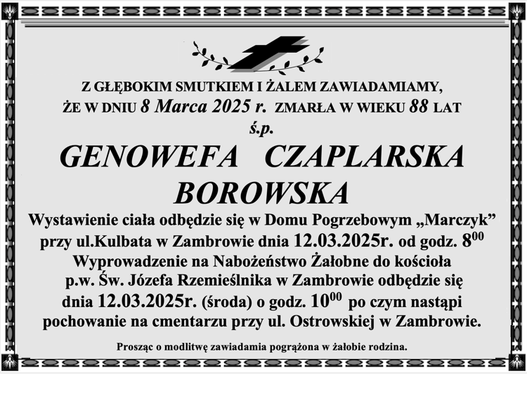 Genowefa Czaplarska Borowska