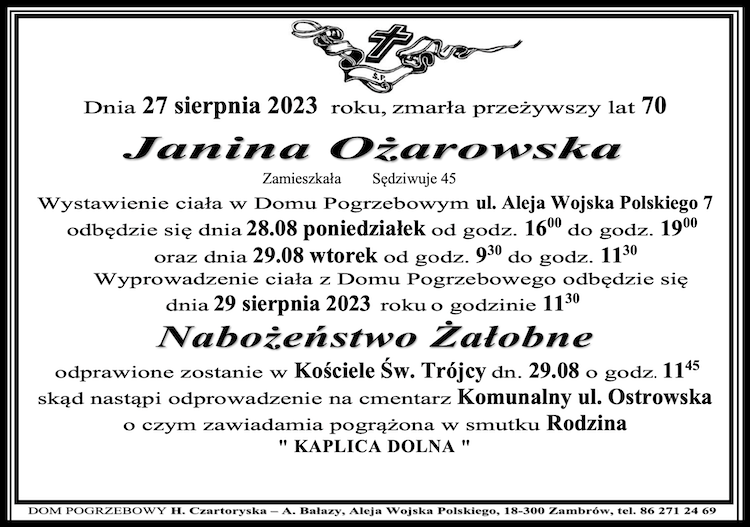 Janina Ożarowska