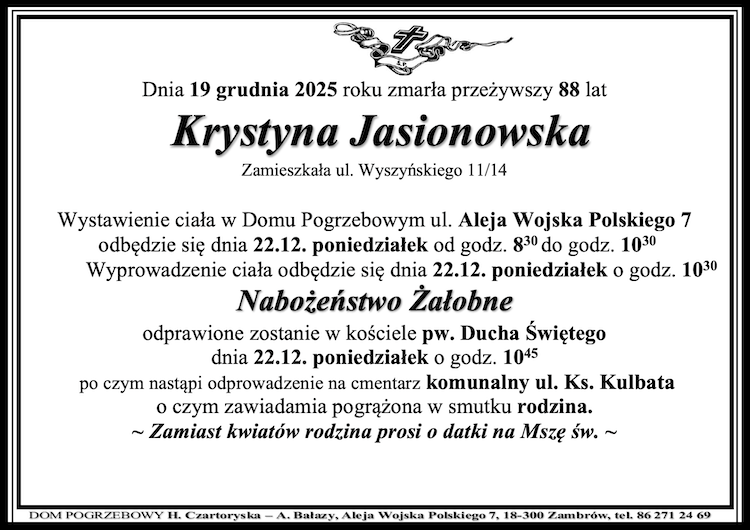 Krystyna Jasionowska